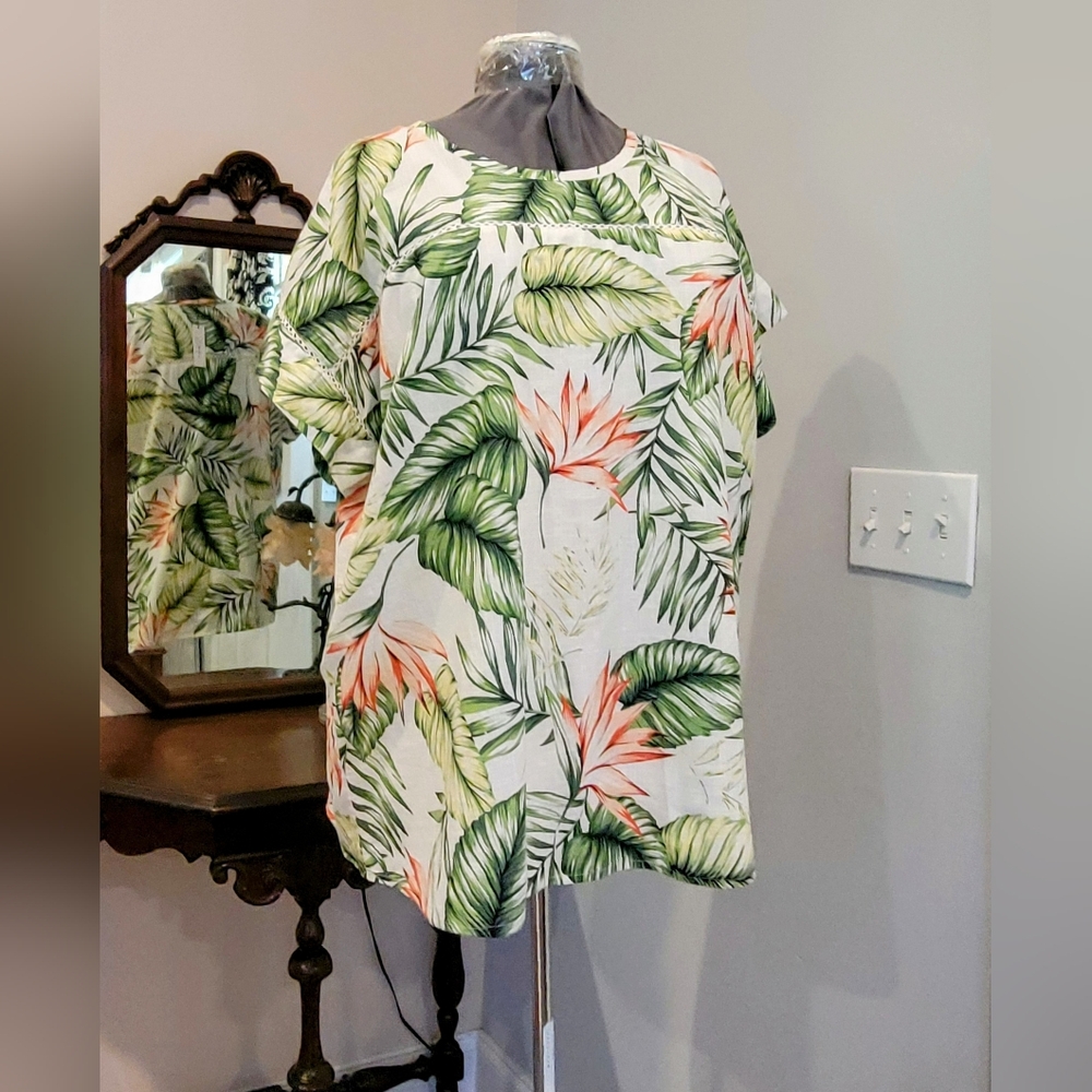 NWT 3X 100% Linen Summer Top - Picture 4 of 10
